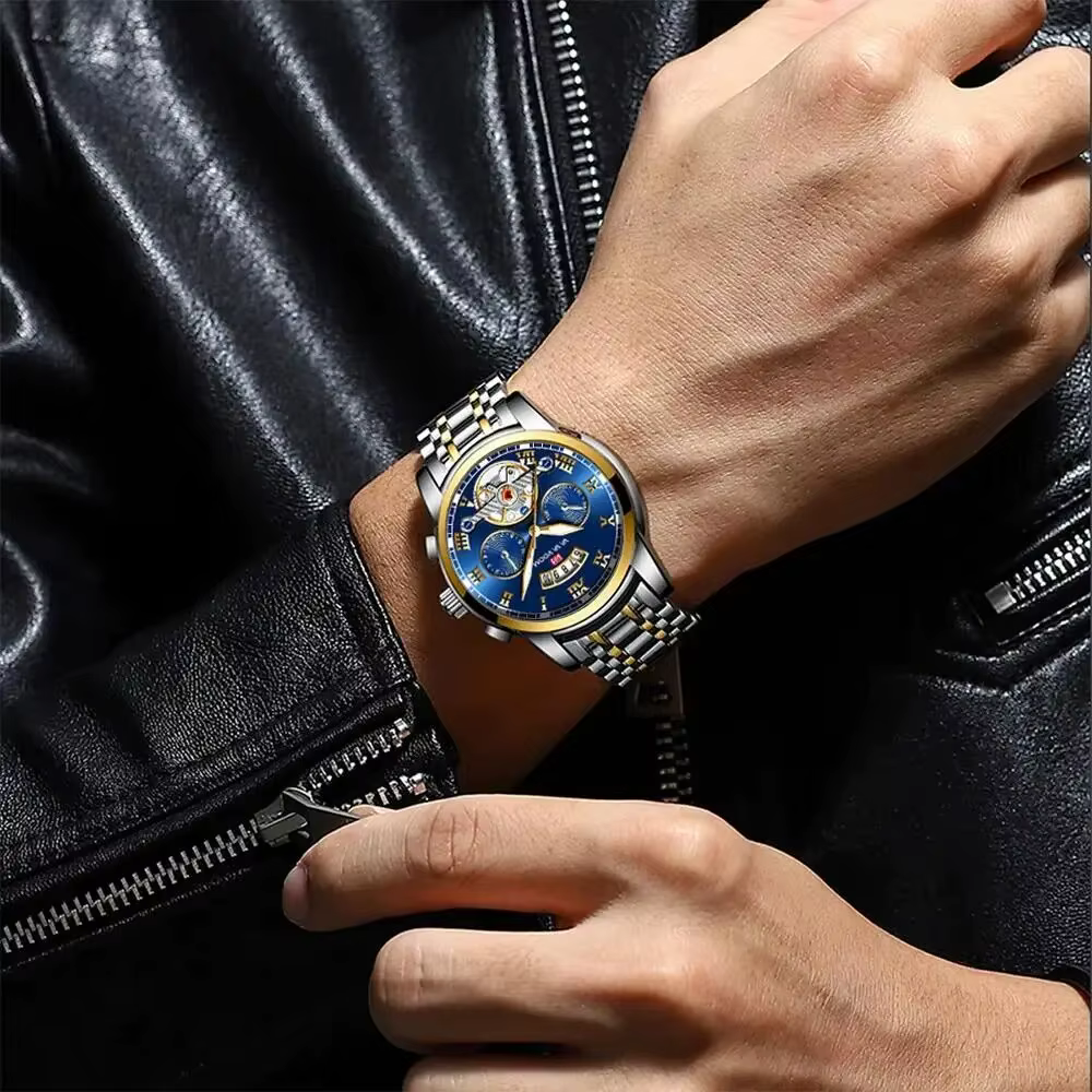 Relogio Masculino Top marque hommes montre de luxe en acier inoxydable Luminescence horloge décontra