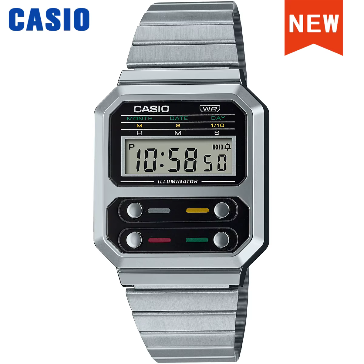 Montre Casio pour hommes, haut de gamme, mode, modèle de calculatrice, style tendance personnalisé, 