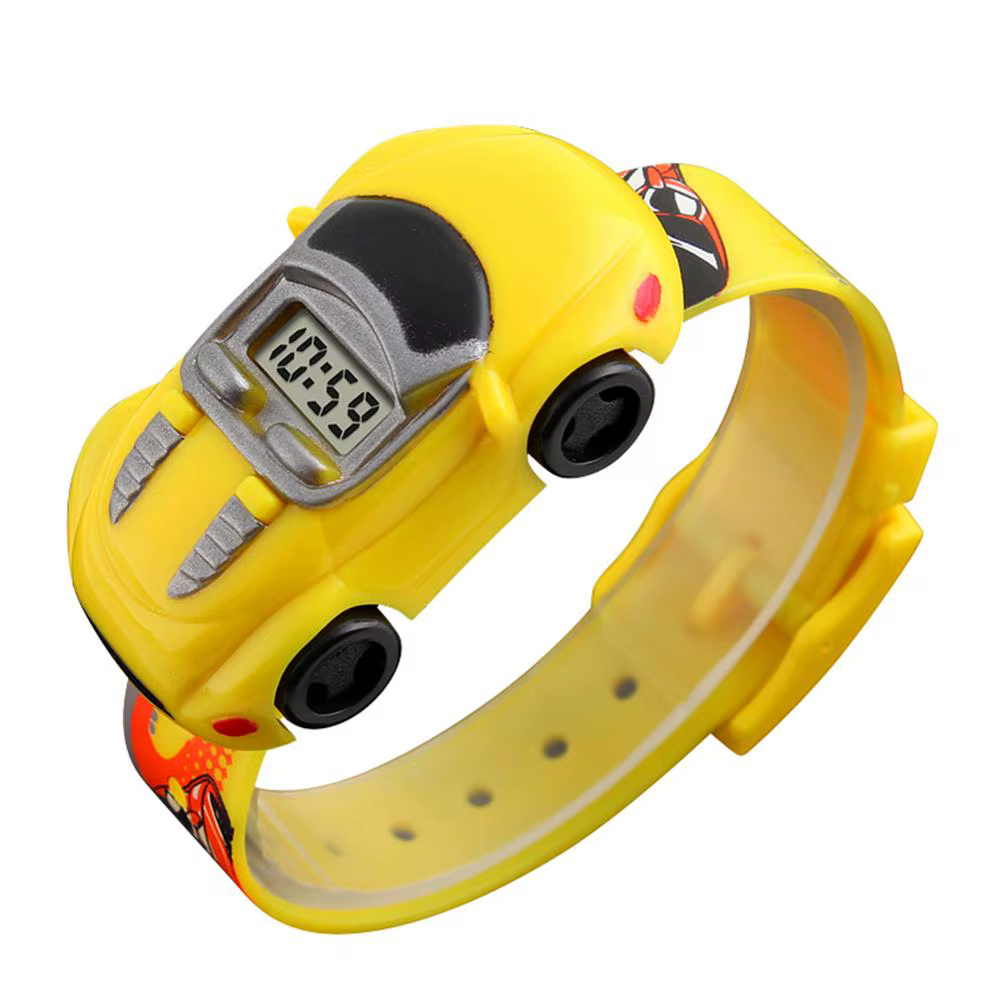 Montre de voiture de dessin animé pour enfants, jouet pour garçon et bébé, montres électroniques à l