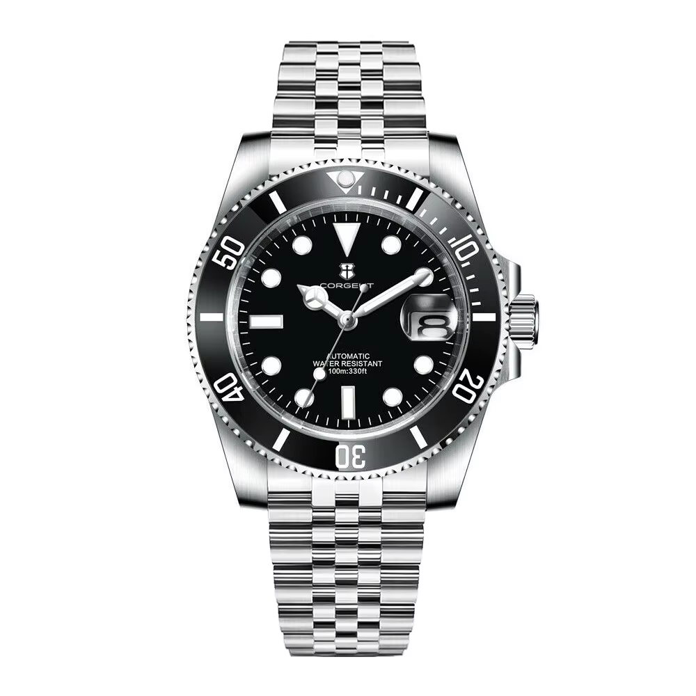 Montre de plongée Corgeut 40MM pour hommes, montres automatiques NH35, 10 bars, lunette en céramique