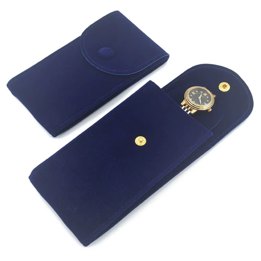 Nouvelle pochette de montres en flanelle, sac de rangement Portable à pression, protection contre la