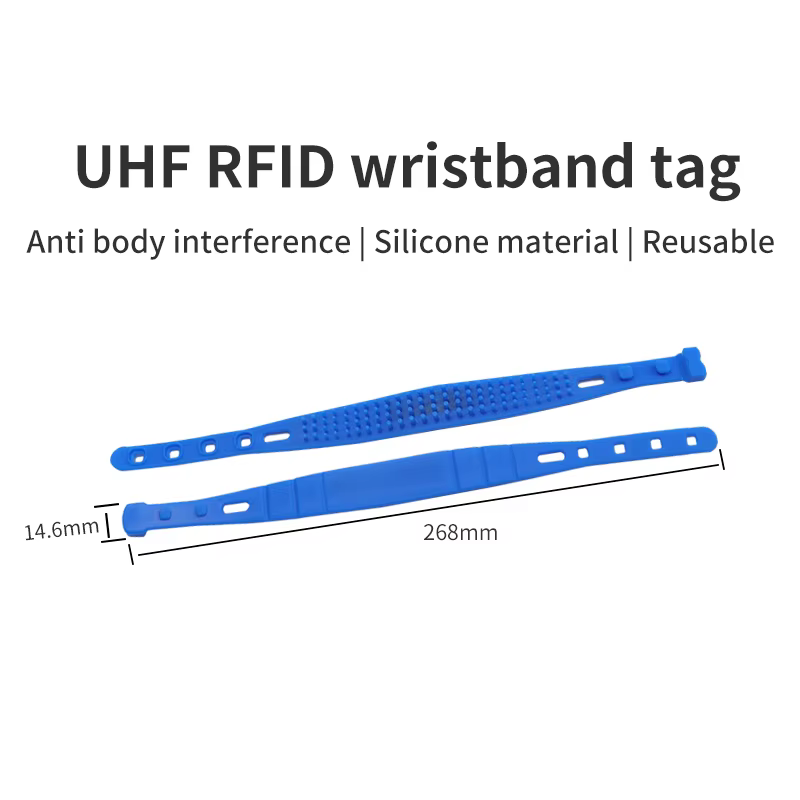 Bracelet en Silicone avec puce RFID UHF, étanche et résistant à l'humidité, 860-960mhz, 10 pièces, p
