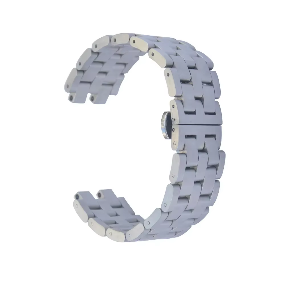 22MM acier inoxydable papillon boucle Bracelet Bracelet Bracelet de montre Bracelet pour Pebble Stee