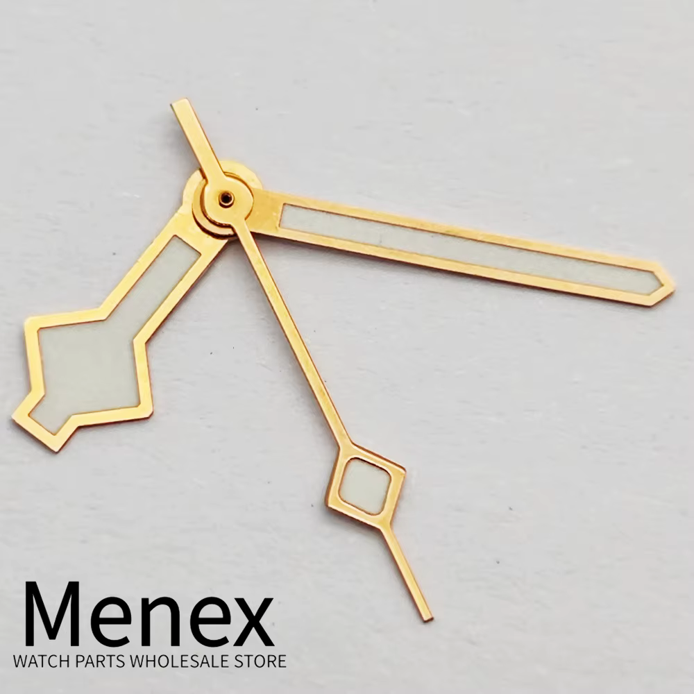Kit Cadran et Aiguilles de Montre Texturés Menex 28,5 mm Vert Lumineux Compatible Mouvements NH34 NH