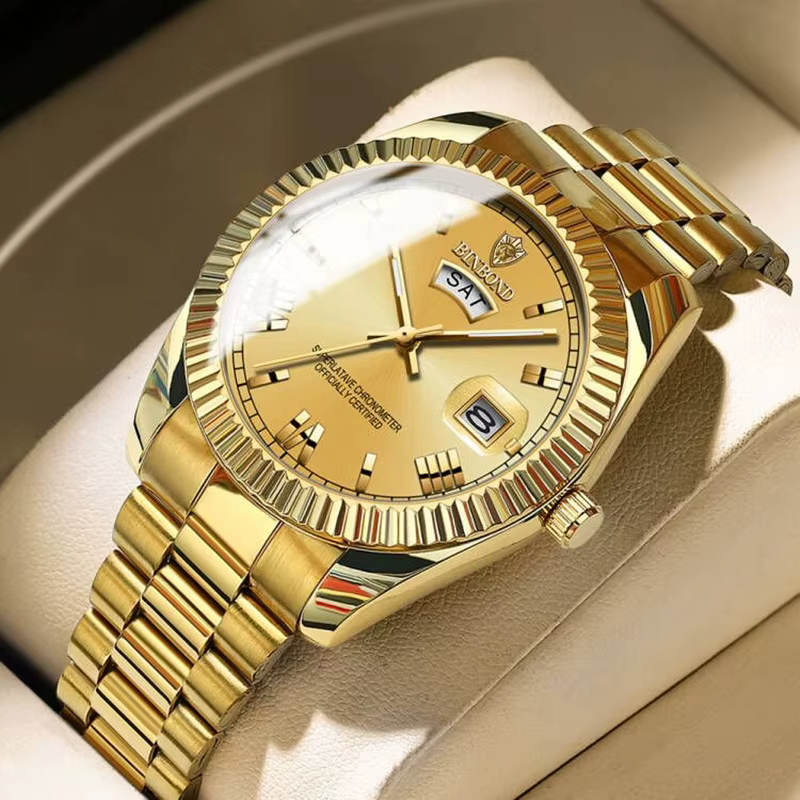 BINBOND marque hommes affaires sport montre à Quartz classique étanche calendrier lumineux horloge c