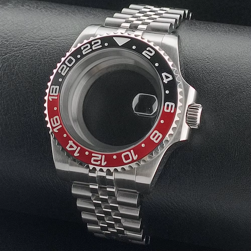 Boîtier de montre Gstuff 40MM Verre saphir à rotation bidirectionnelle adapté au mouvement NH-34 ada