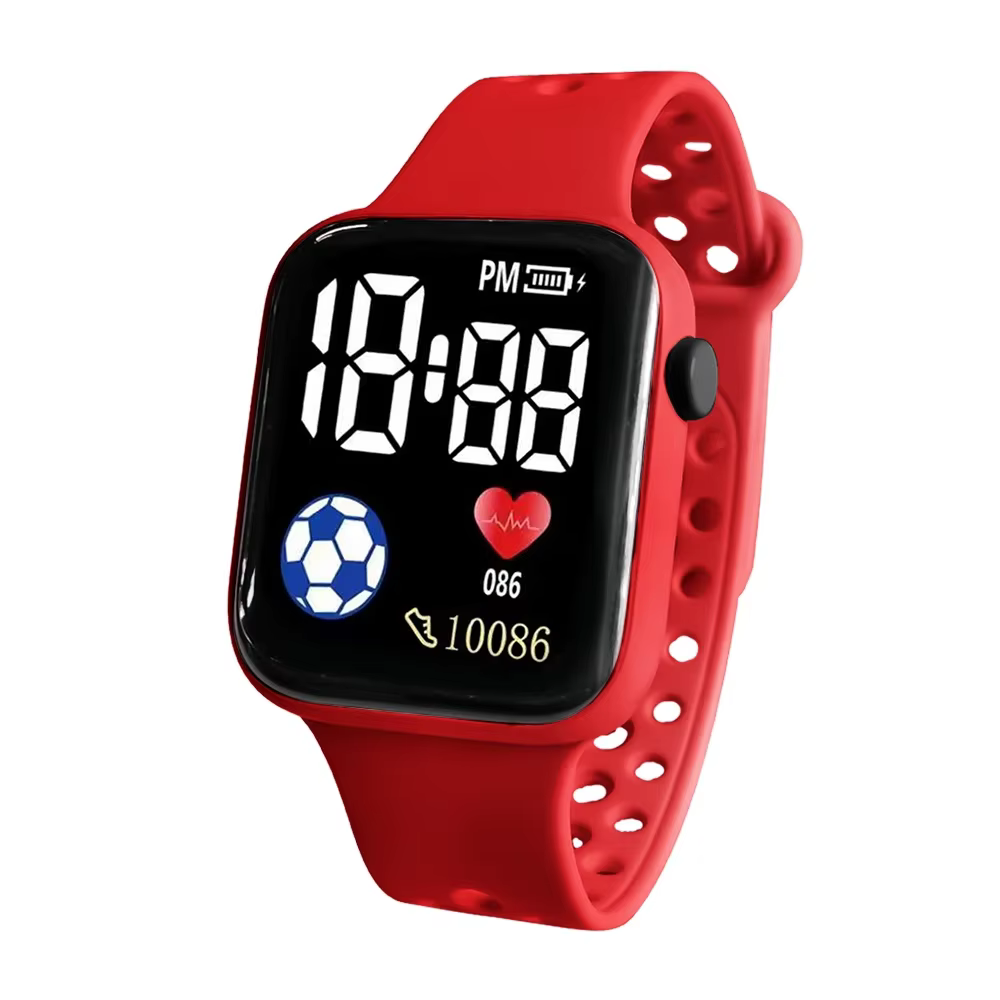Montres numériques LED pour enfants et adultes, bracelet en Silicone, montre-bracelet électronique d