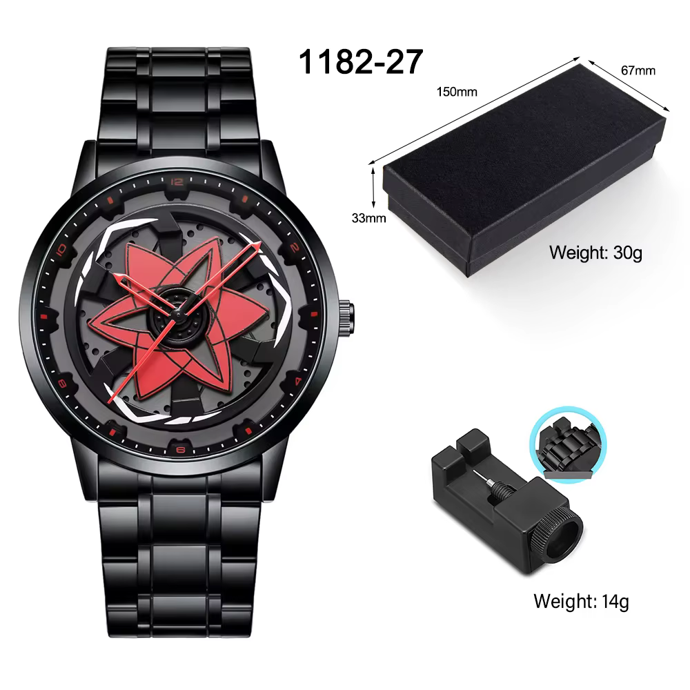 Nouvelle Montre Sportive Homme 2026 – Design Élégant Inspiré du Sharingan, Contour Rotatif 3D Creux,