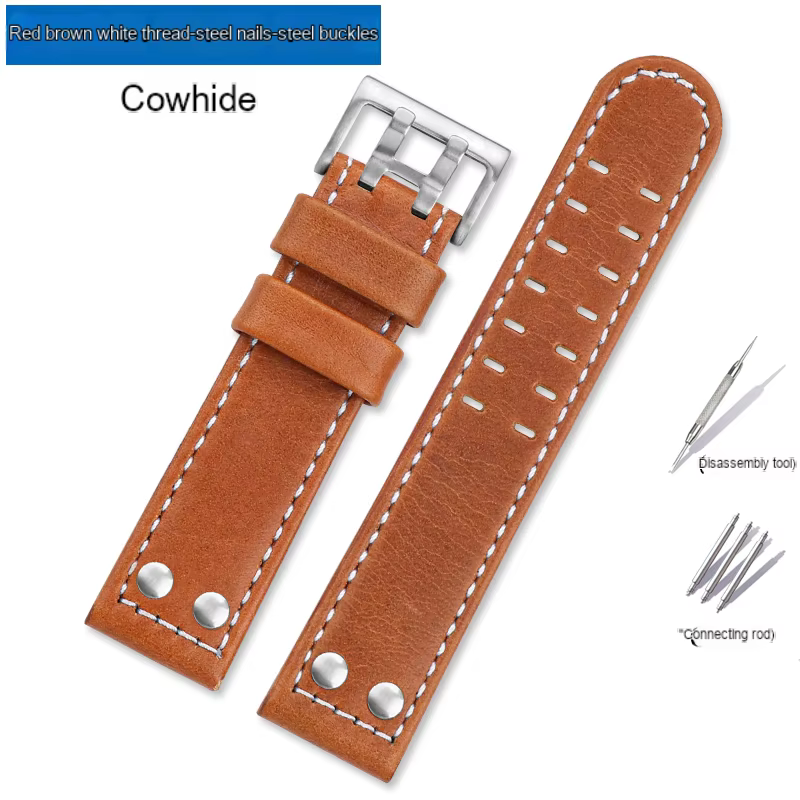 Bracelet de montre en cuir pour homme, bracelet de montre pour Hamilton ingent Aviation, H77616533, 