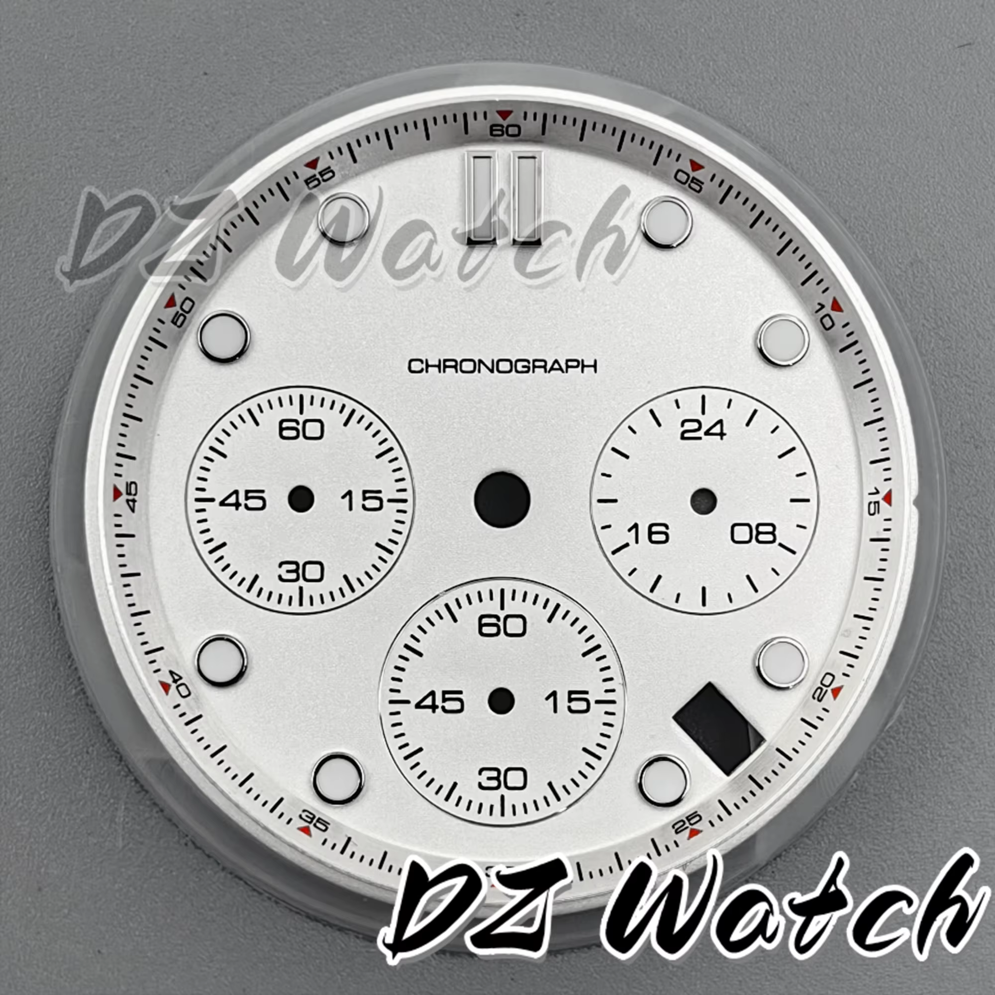 DZ 31mm VK63 montre pour hommes accessoires pièce cadran de montre avec aiguilles C3 lumineux 4 heur