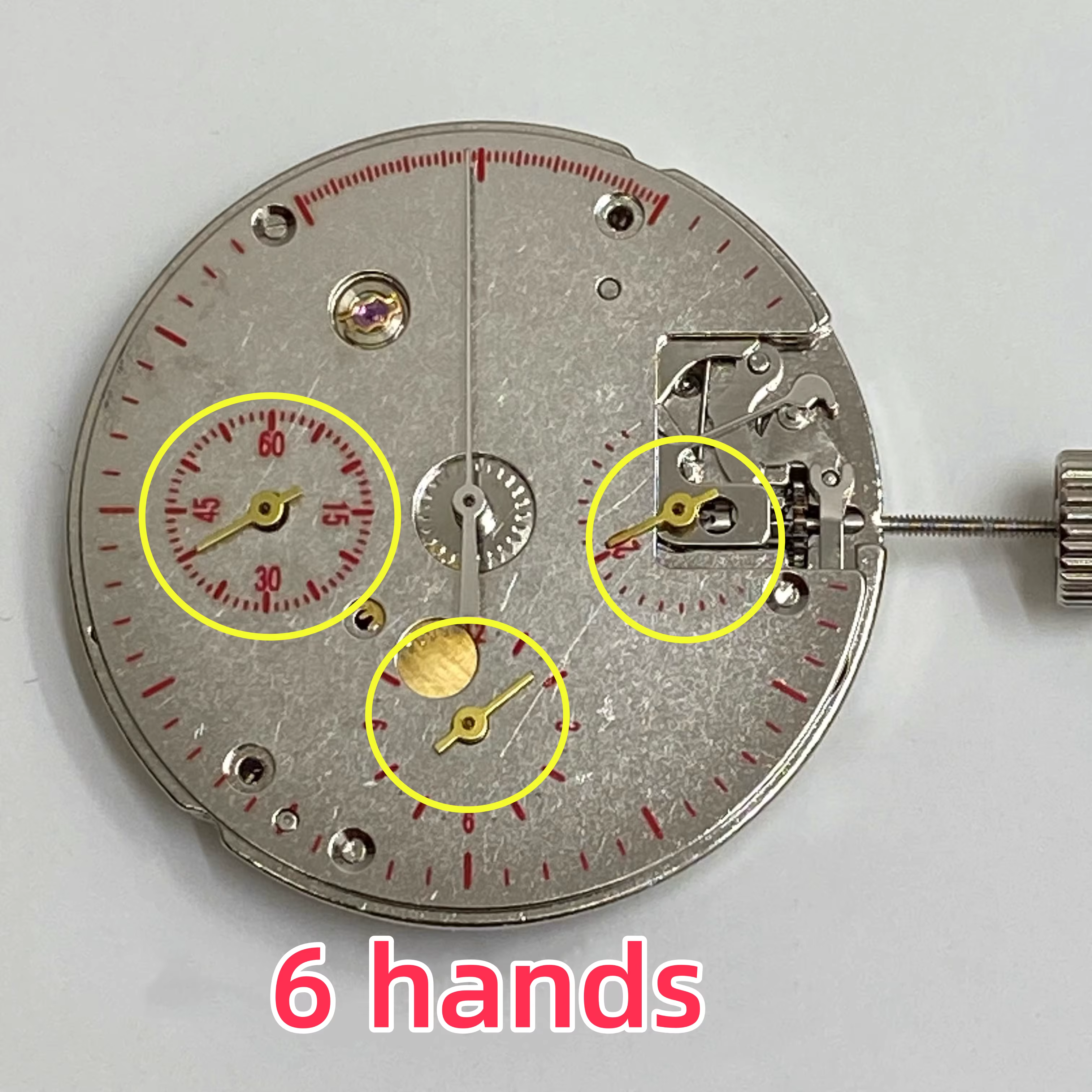 Pièces de montre ST1901 ST1902, mouvement mécanique à remontage manuel, aiguille 3.6.9, aiguille d'o