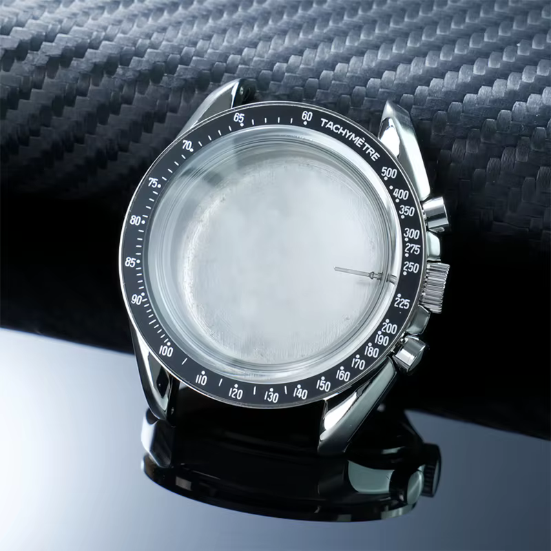 Boîtier de montre Moonswatch amélioré, boîtier en métal de 42mm, lunette entièrement en acier, coque