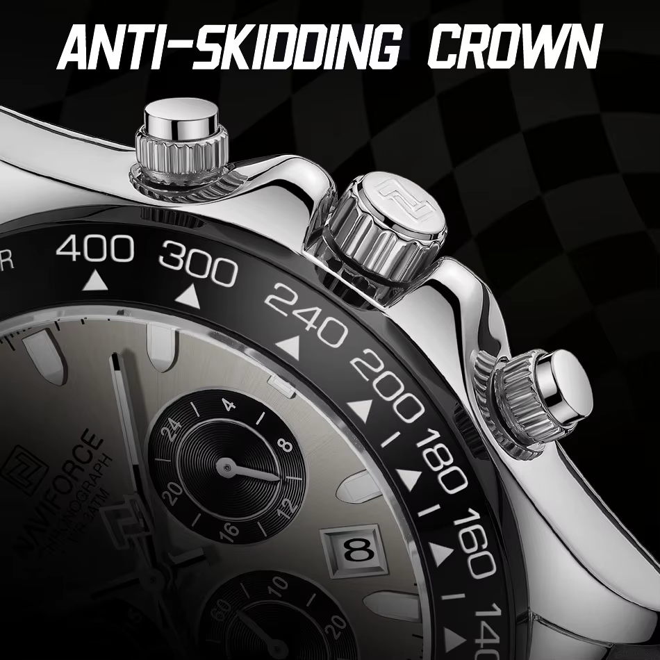 Montre décontractée pour homme NAVIFORCE, étanche, sportive, à quartz, bracelet en silicone, chronog