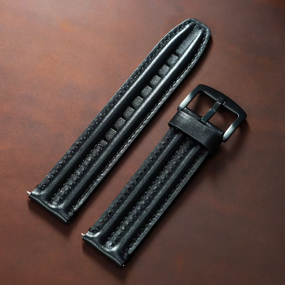 Bracelets de montre rétro en cuir véritable pour Seiko pour Omega, 20mm 22mm 24mm, en cuir de vache