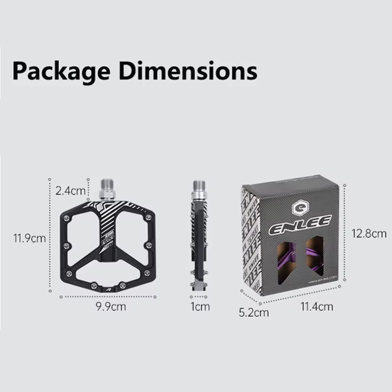 ENLEE-Pédale de vélo VTT en alliage d'aluminium, large et plate, XC DH, pédales de vélo ultra légère