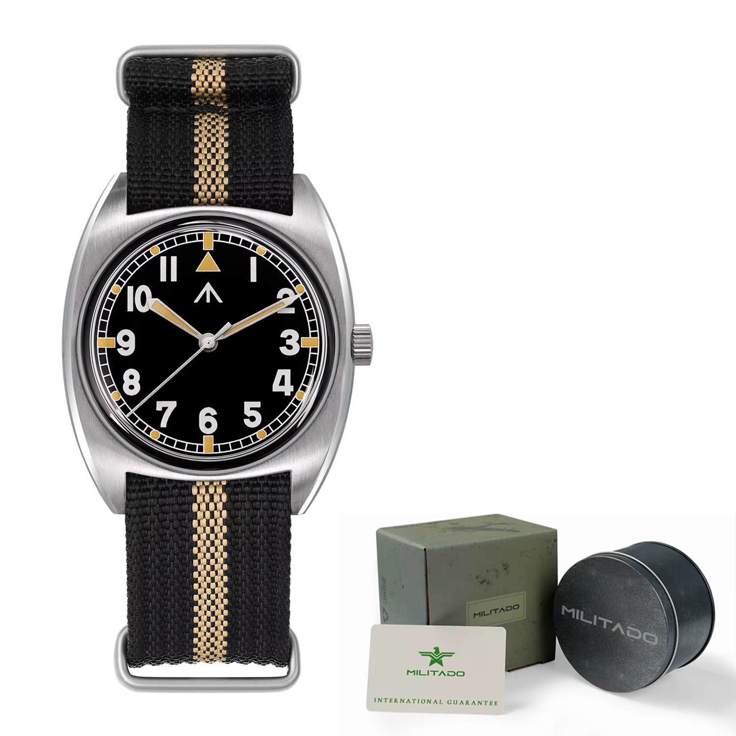 Militado ML17 hommes montres militaires mis5 Super 2035/GL12 mouvement à Quartz montre Luminova 100m