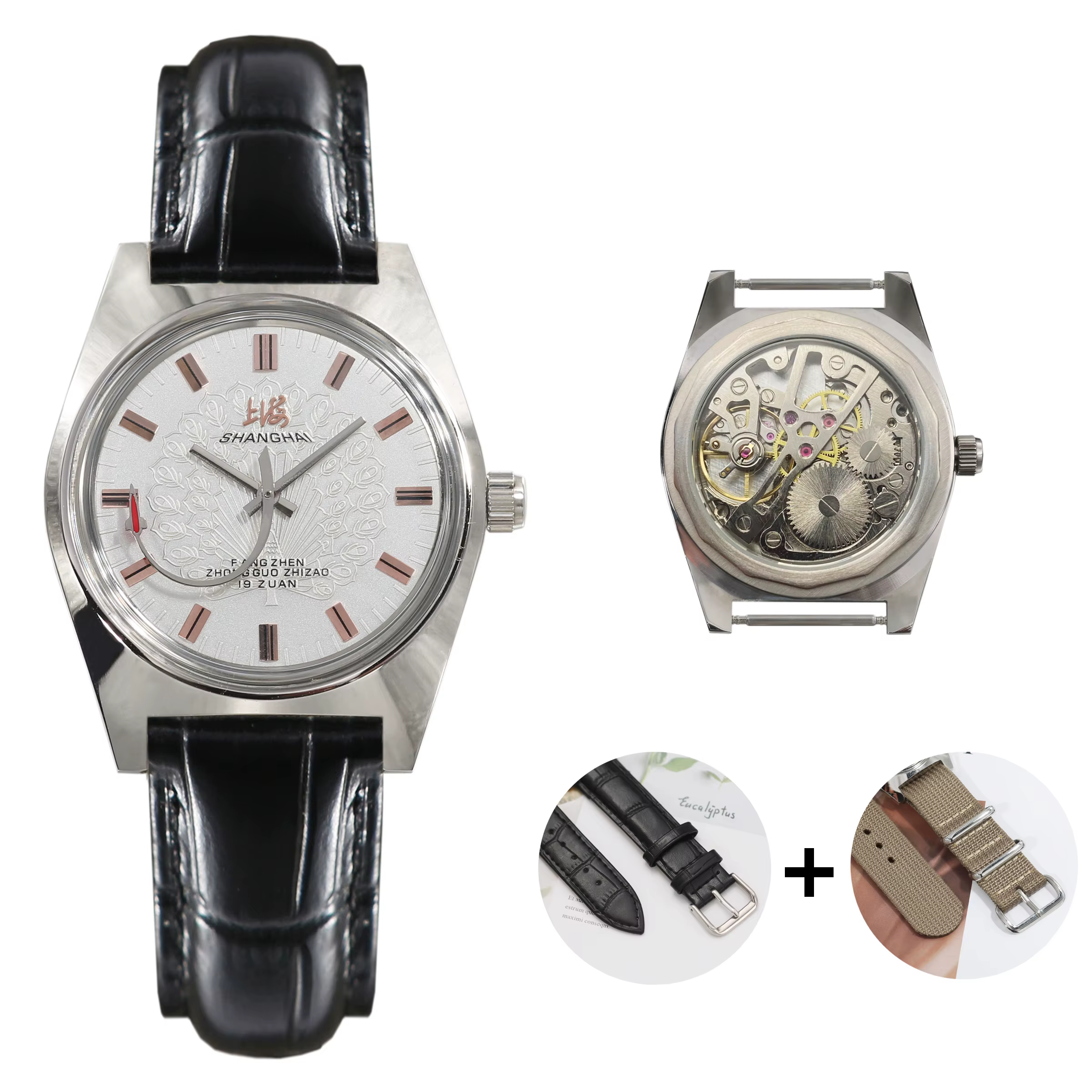 Montre mécanique pour homme 7120 36mm à remontage manuel étanche Shanghai Chine usage quotidien bure