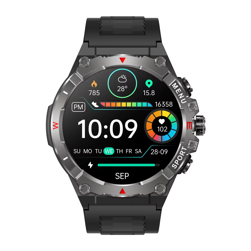2025 COLMI V76 GPS montre intelligente 1.43 "écran Ultra AMOLED intégré GPS et boussole altimètre ba