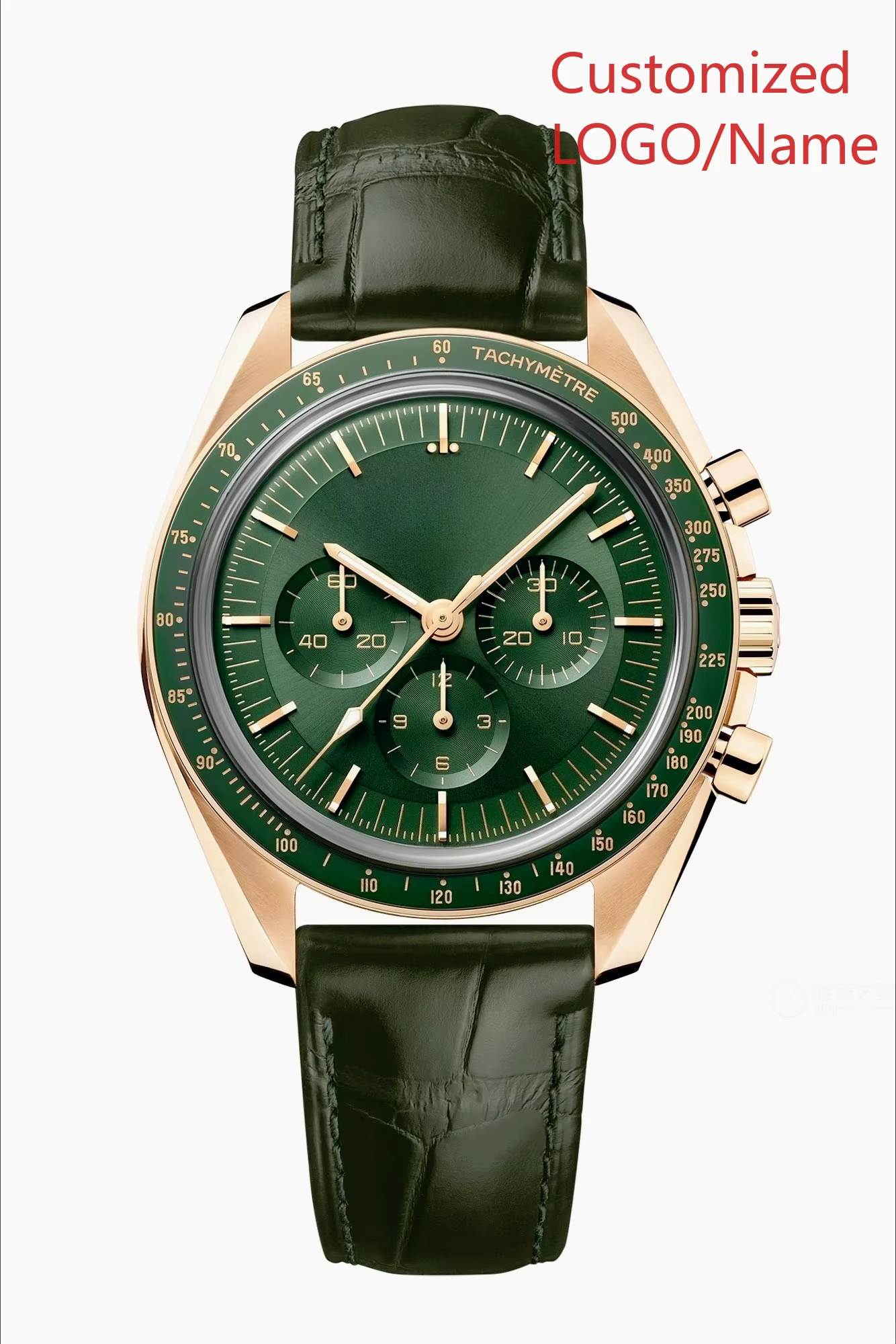 A989 Store Montre personnalisée 42 mm pour homme, automatique, mécanique, acier inoxydable, or, vert