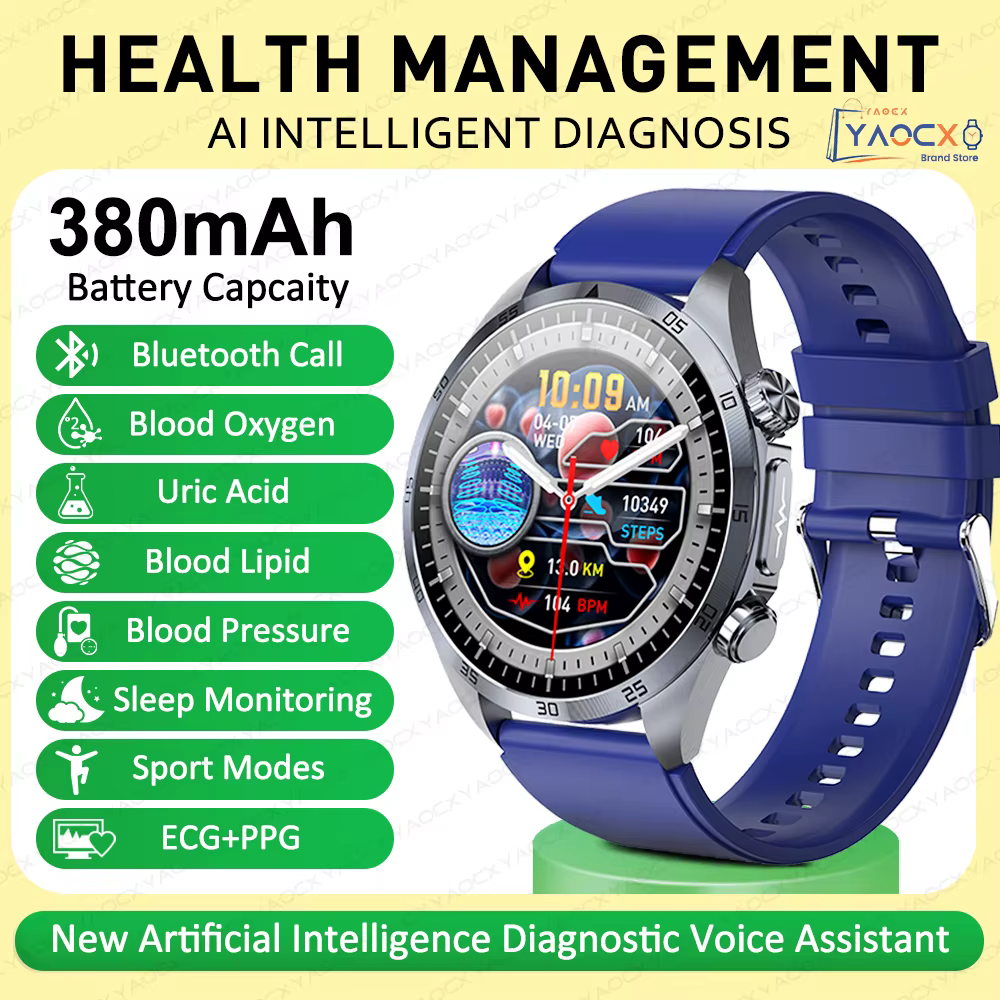 Nouvelle montre connectée 2026 améliorée avec fonctions de suivi de santé (ECG, lipides sanguins, ac