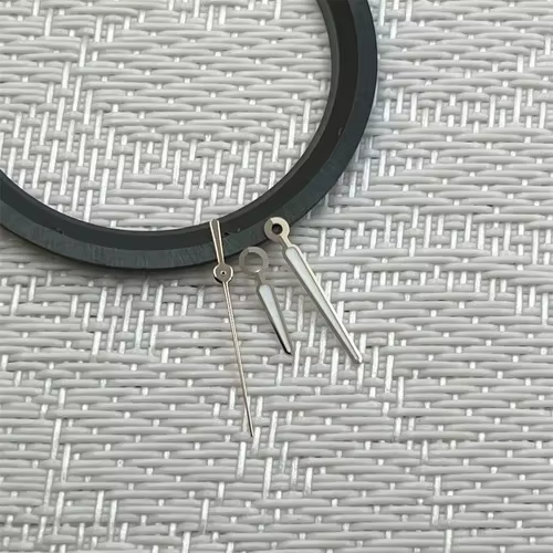 Aiguilles de montre lumineuses bleues, bord noir/Rose/argent, accessoires de montre pour montre PP, 