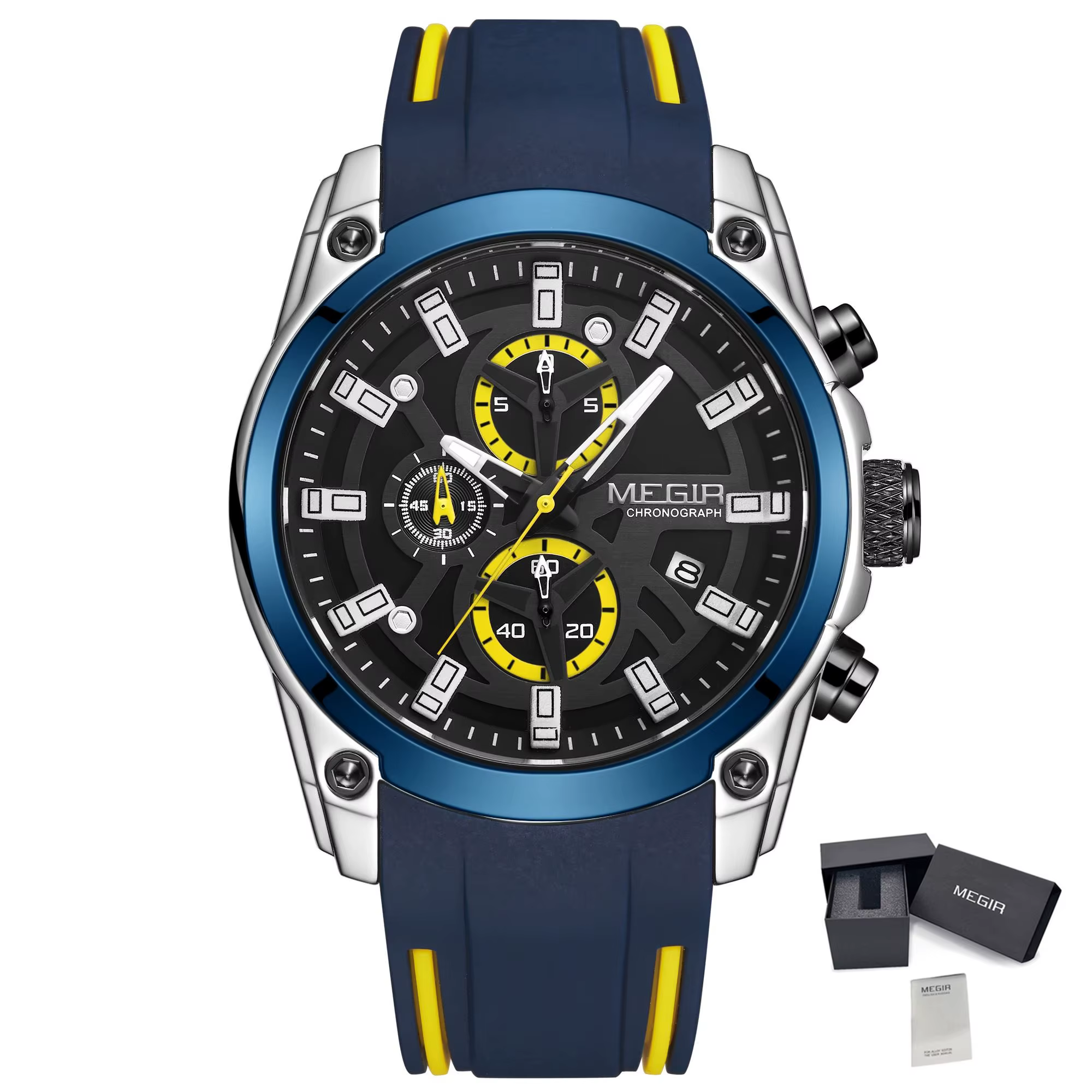 MEGIR montres pour hommes Top marque de luxe Sport militaire montre-bracelet chronographe lumineux D