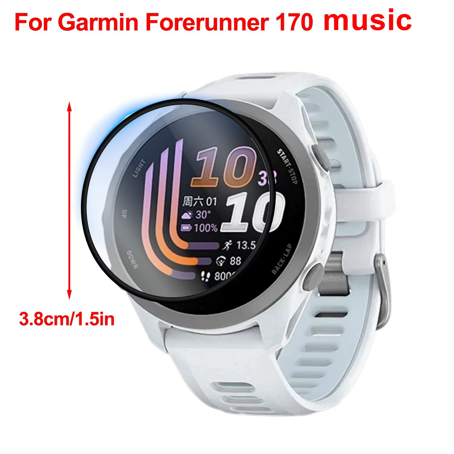 Protecteur d'écran pour montre Garmin Forerunner 70/170, 1/3/5 pièces, protecteur d'écran incurvé 3D