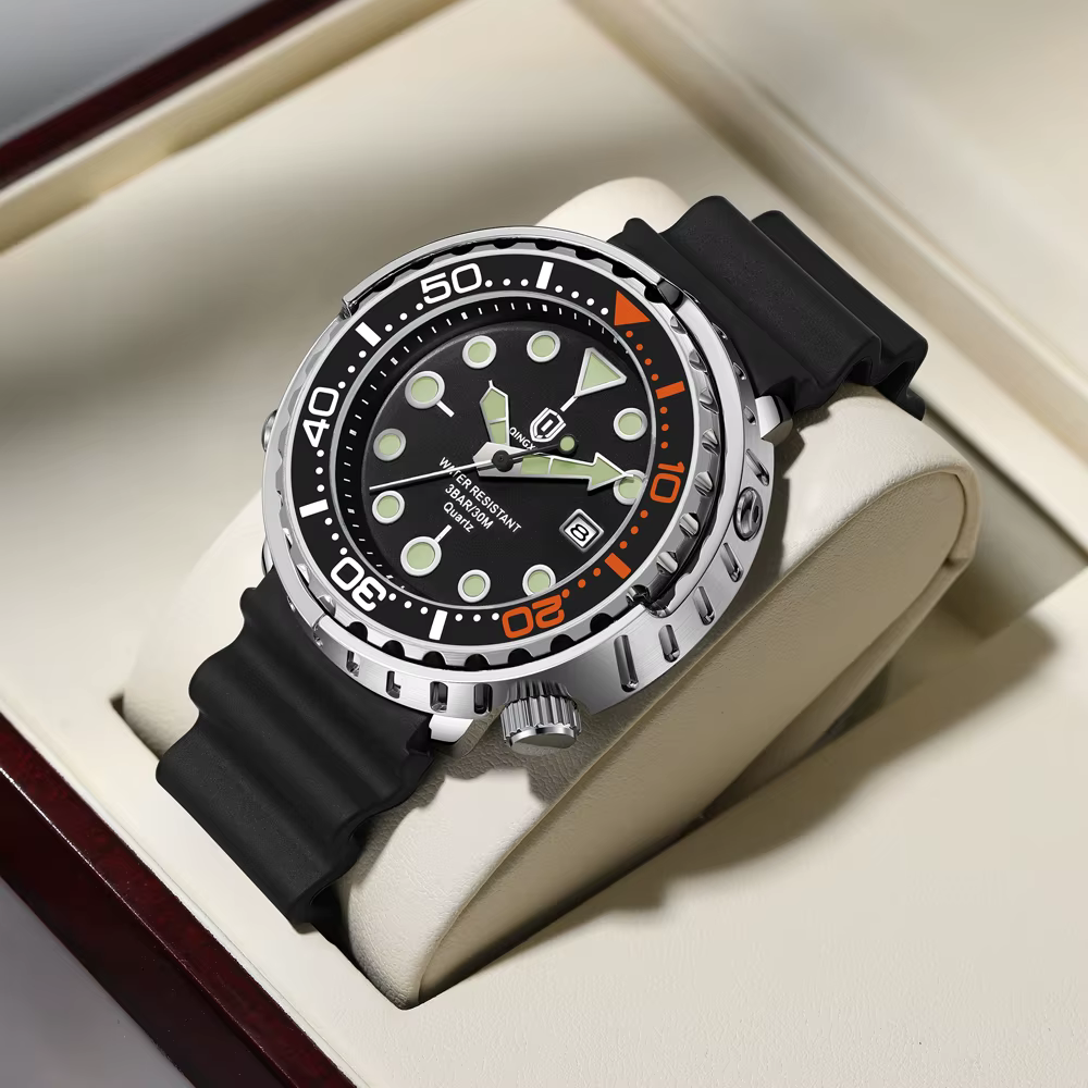 QINGXIYA – montre de sport à Quartz pour hommes, bracelet en Silicone, étanche, lumineuse, avec Date