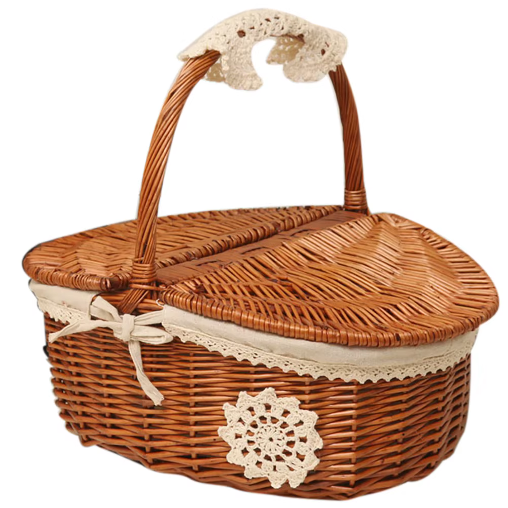 Mir de pique-nique fait à la main WUNICEF, sac de camping, panier de rangement avec couvercle, panie