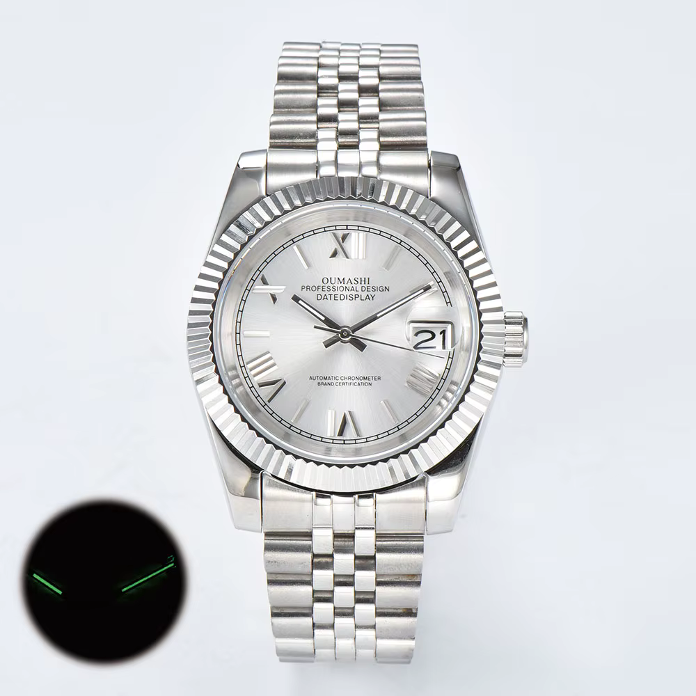 Montre pour homme NH35, montre automatique pour couple, mode décontractée, affichage de la date, éta
