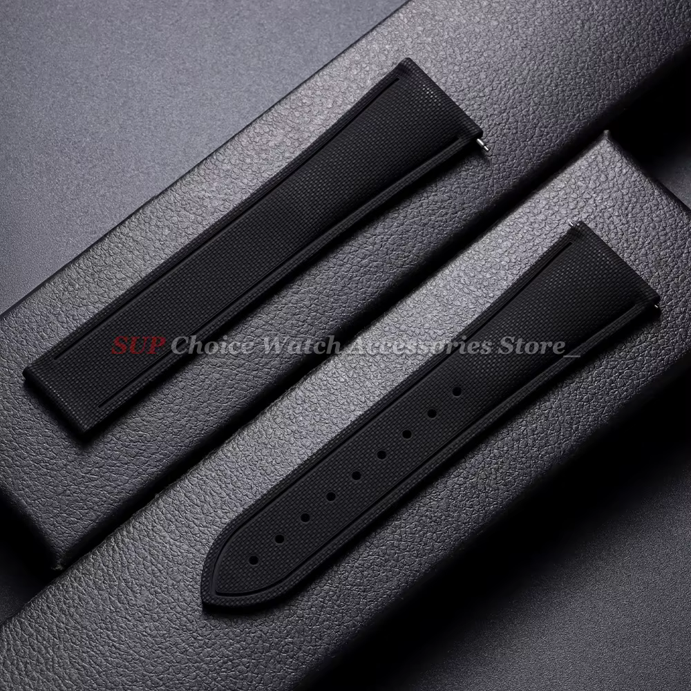 Bracelet universel à dégagement rapide 20mm 21mm 22mm, bracelet de montre étanche en caoutchouc FKM
