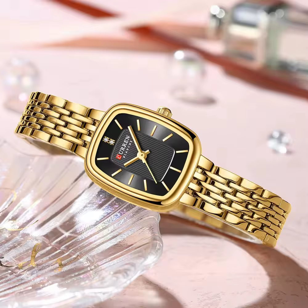 CURRN 9093 montre à Quartz pour femmes mode loisirs diamant Simple or argenté bande d'acier montre-b