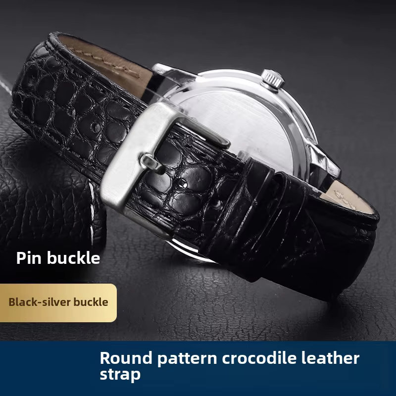 Bracelet de montre peau de Crocodile 16mm 18mm 20mm 22mm 23mm 24mm hommes femmes noir marron Bracele