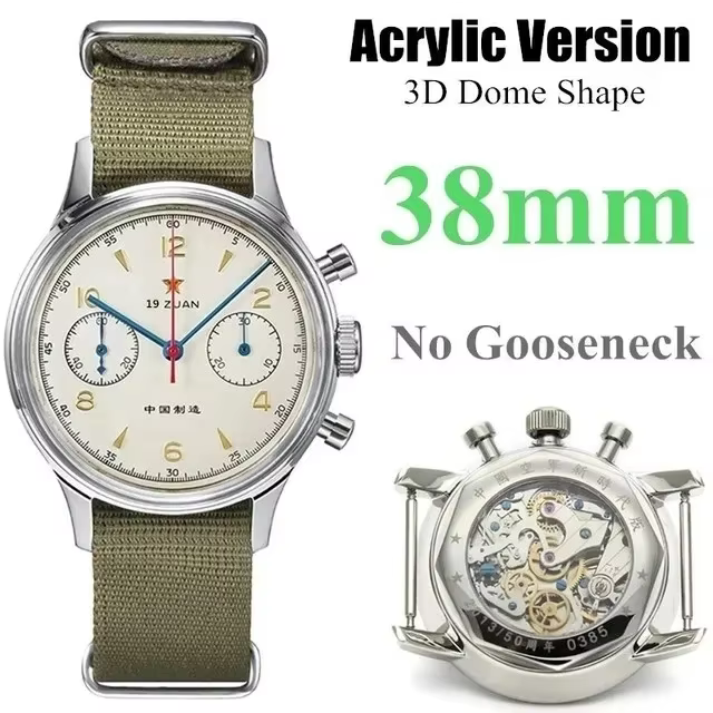 RED STAR-Montre Mécanique ST1901 pour Homme, Chronographe 1963 Original avec Mouvement Seaghydrar, A