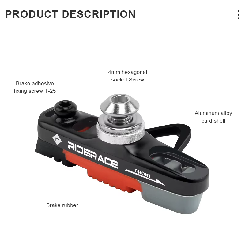 1 paire de plaquettes de frein de vélo de route plaquette de frein C CNC en alliage d'aluminium Dura