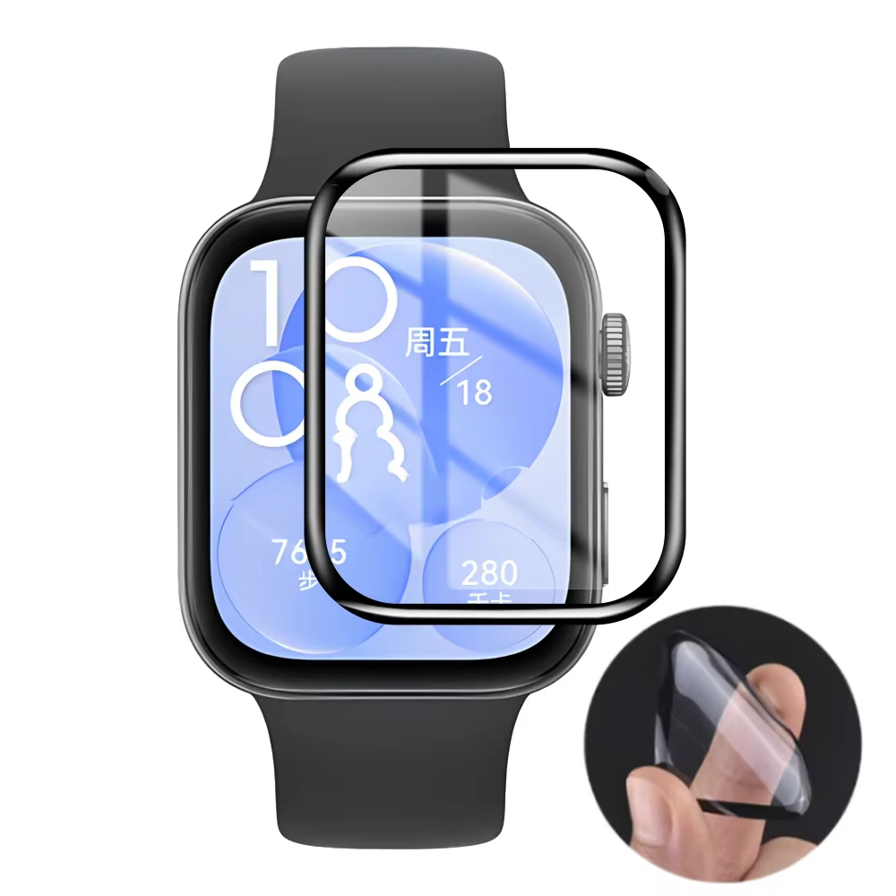Film incurvé 9D pour montre connectée Huawei fit4 fit5, protecteur d'écran, pas en verre, couverture