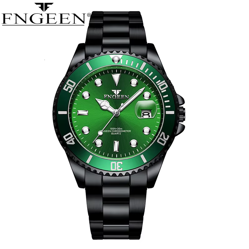 Montres pour hommes FNGEEN, ultra-fines, quartz, sport, affaires, date, luxe, acier inoxydable, étan