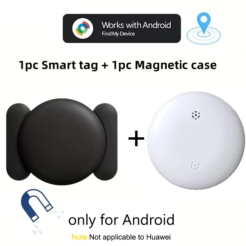 Air Tags - Balise intelligente Android, traceur Bluetooth avec étui de protection magnétique, compat
