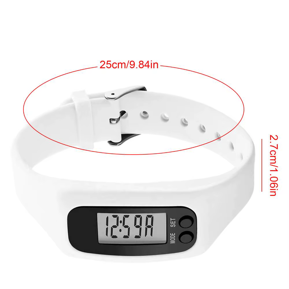 Montre bracelet podomètre sans téléphone ni application requise, grand écran, idéale pour les trajet