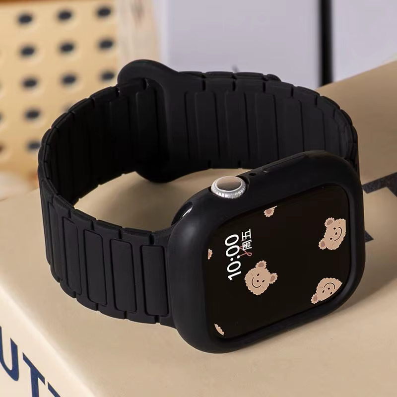 Boîtier + bracelet en Silicone pour Apple Watch 46mm 42mm 49mm 44mm 40mm 45mm 41mm pour iWatch série