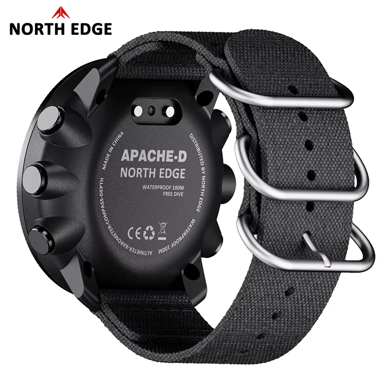 Montre numérique de plongée libre NORTH EDGE APACHE-D pour hommes, sports de plein air, natation, ét