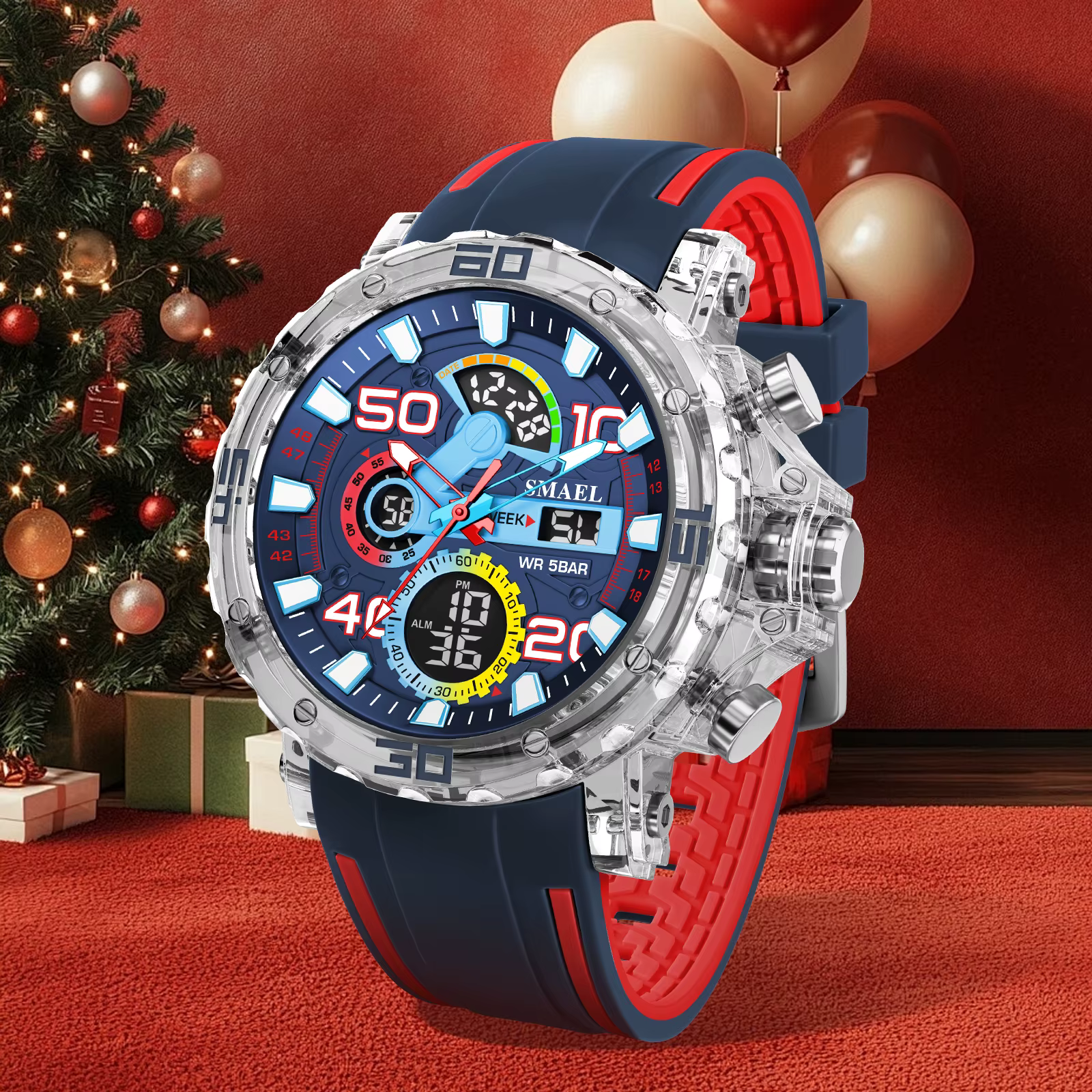 Montres militaires hommes montre 2025 nouveau 50M étanche montre-bracelet chronomètre alarme lumière