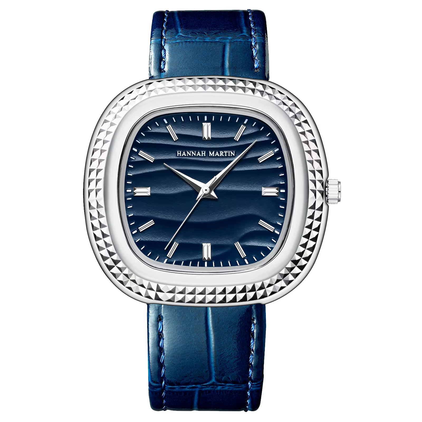 HANNAH MARTIN marque montre en cuir noir ovale 40mm horloge de travail affaires JP mouvement à Quart