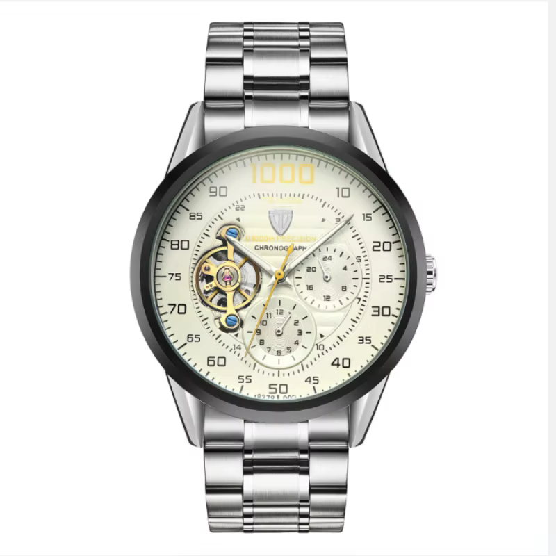 Montre de luxe pour homme de marque haut de gamme, automatique, squelette, tourbillon, mécanique, po