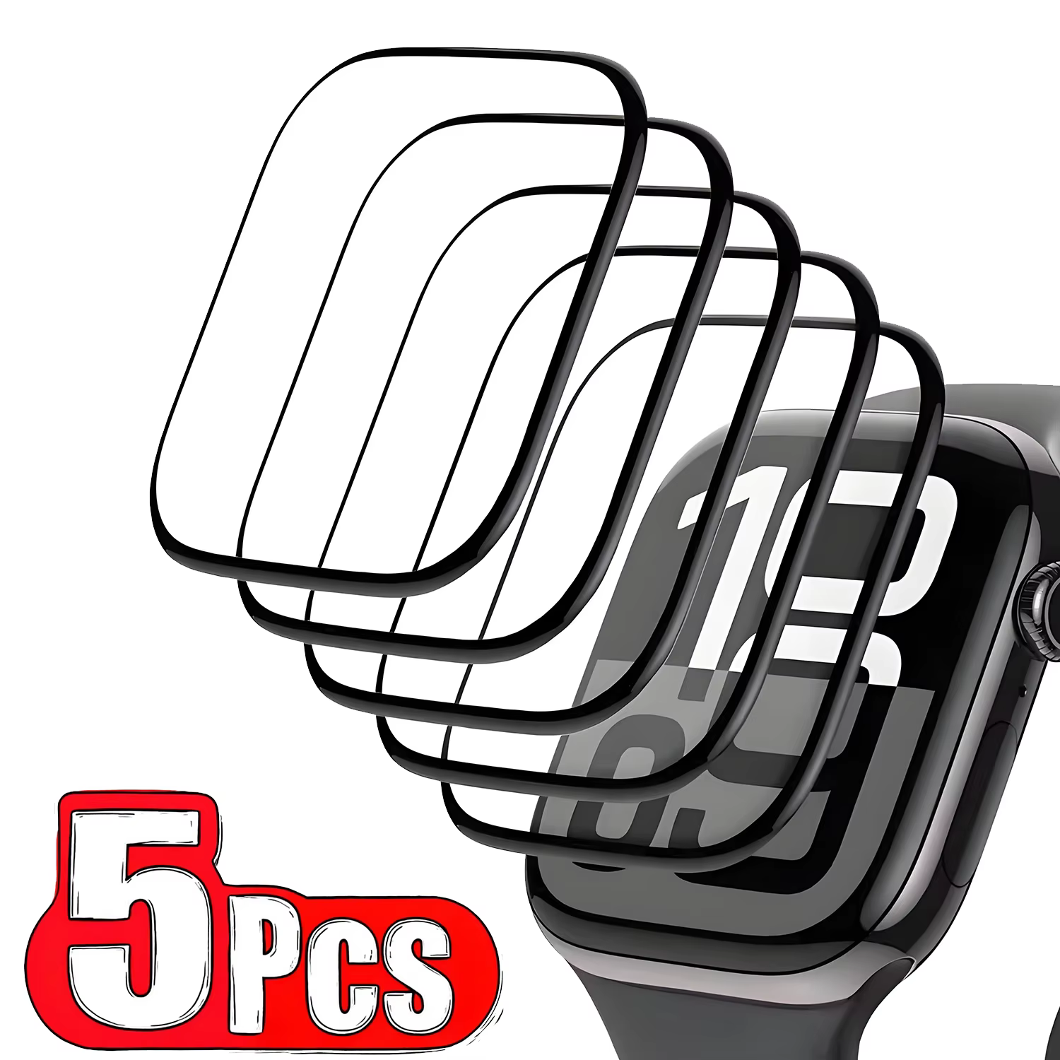Film de protection incurvé pour Apple Watch, 5 pièces, 46mm 42mm 40mm 41mm 45mm, iwatch series11 10 
