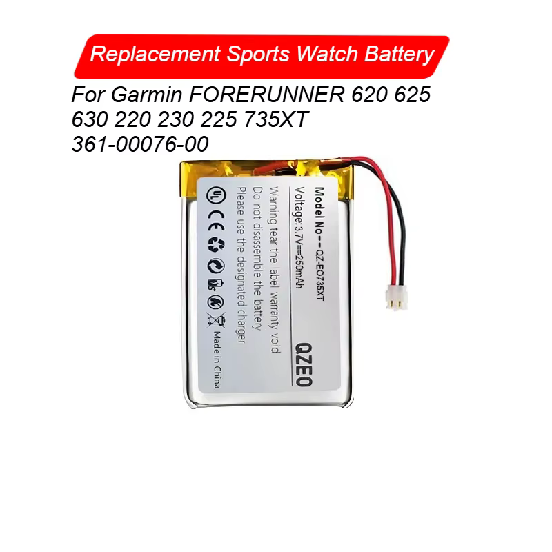 Batterie de remplacement pour montre de sport Garmin FORERUNNER 620 625 630 220 230 225 735XT 361-00