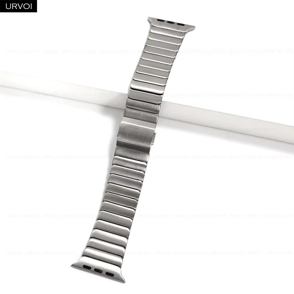 Bracelet à maillons URVOI pour Apple Watch Ultra 3 2 bandes Series11 10 9 bracelet en acier inoxydab