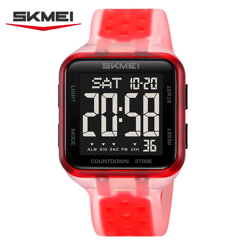 SKMEI 2440 hommes montre antichoc étanche compte à rebours homme montre-bracelet militaire réveil 18