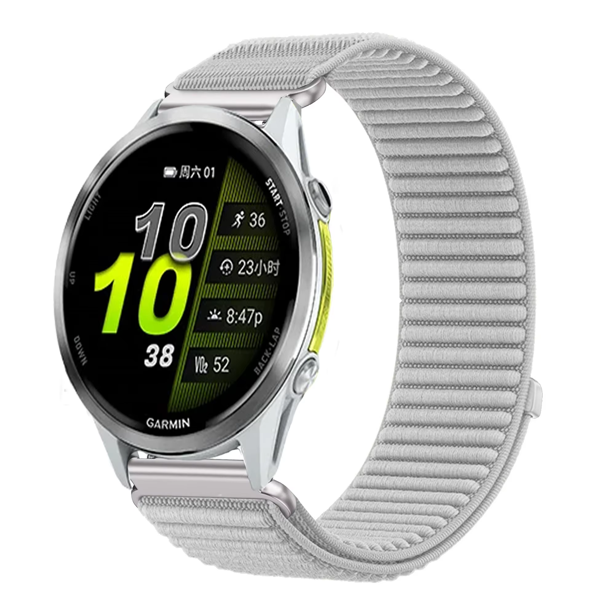 Bracelet en Nylon pour Garmin Forerunner 970 570 47/42mm 965 265 165 55 Venu 4 45/41mm, Garmin Activ