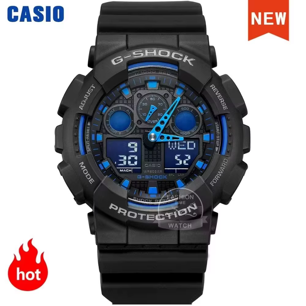 Casio – montre à quartz pour homme, ensemble de luxe, chronographe militaire, numérique, sport, étan